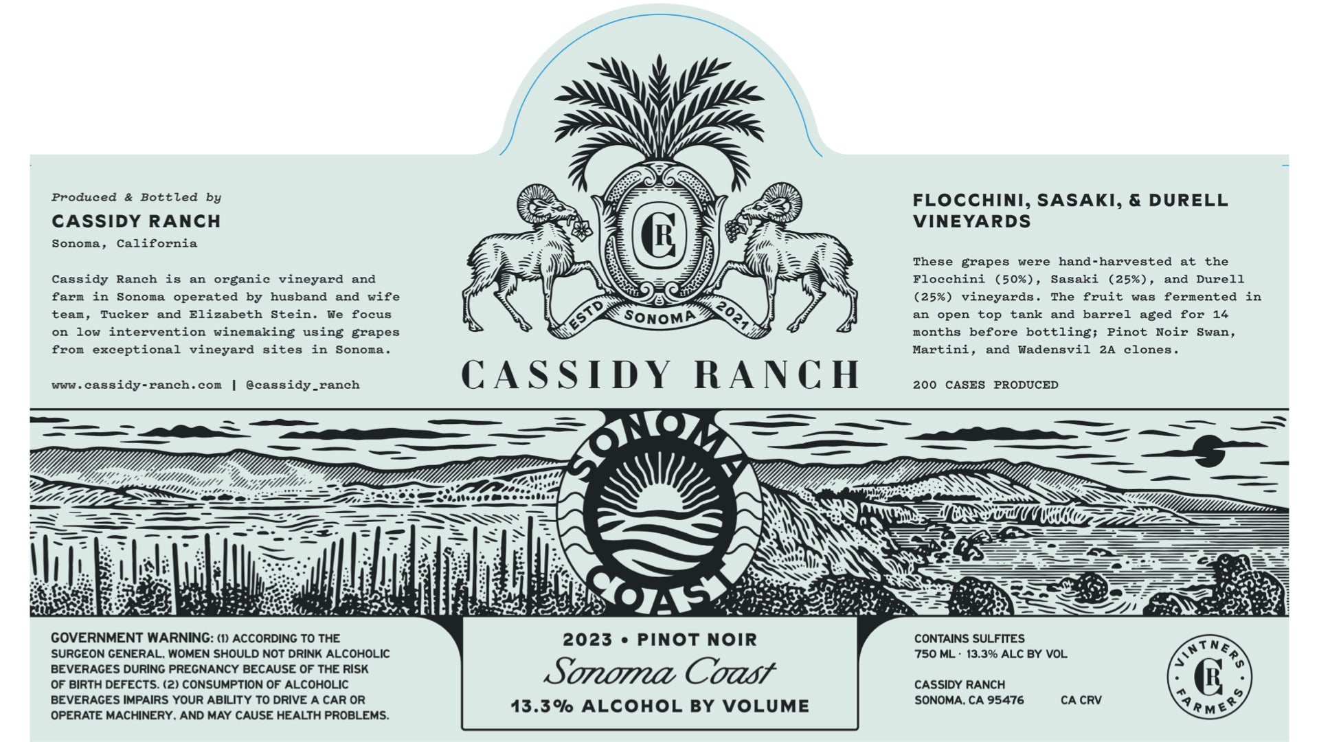 Cassidy Ranch 2023 Sonoma Coast Pinot Noir