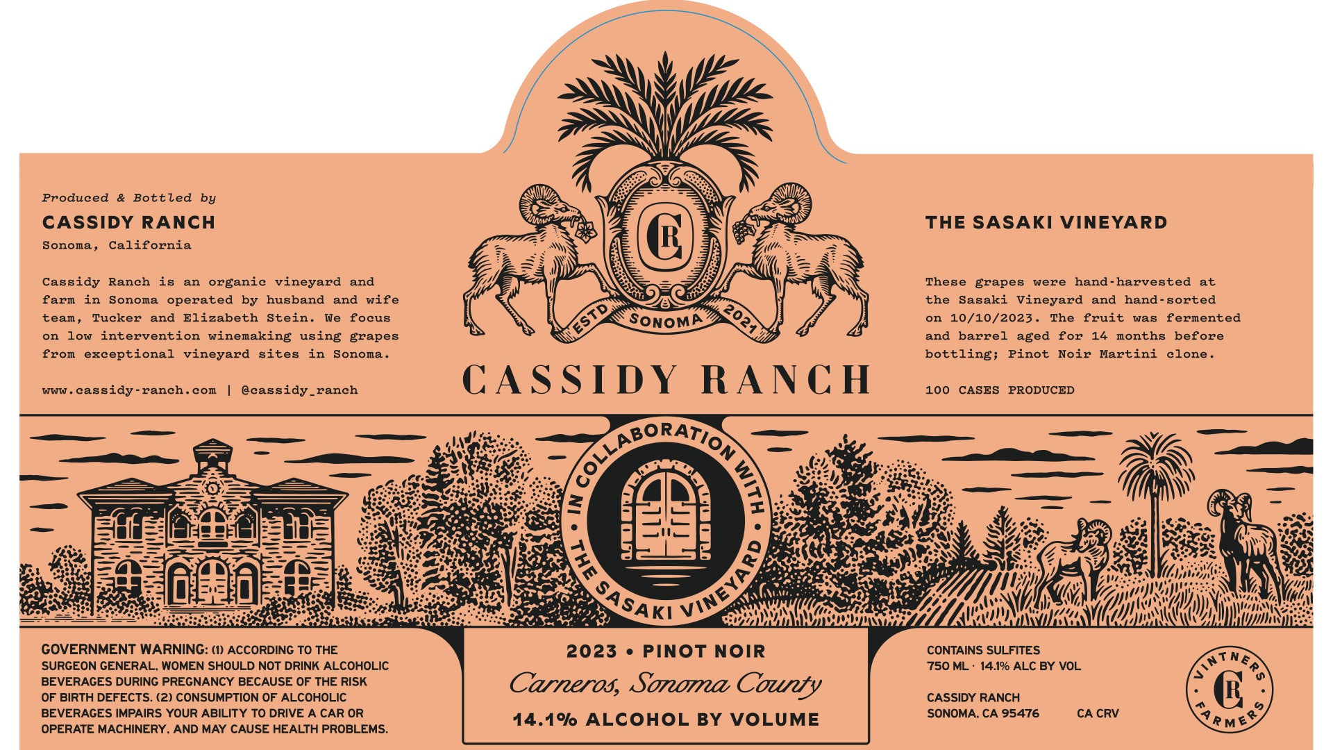 Cassidy Ranch 2023 Sasaki Pinot Noir