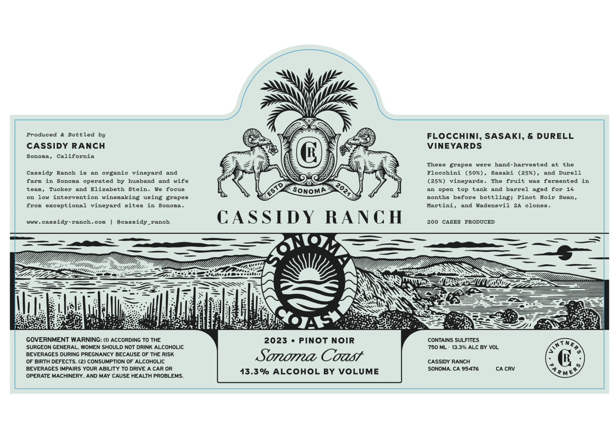 2023 Sonoma Coast Pinot Noir – Cassidy Ranch 2023 Sonoma Coast Pinot Noir – Cassidy Ranch